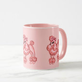 Roze Poodle Mok (Voorkant rechts)