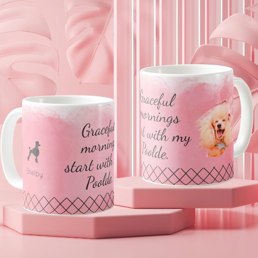 Roze Poodle Mok – Persoonlijke Naam & Foto