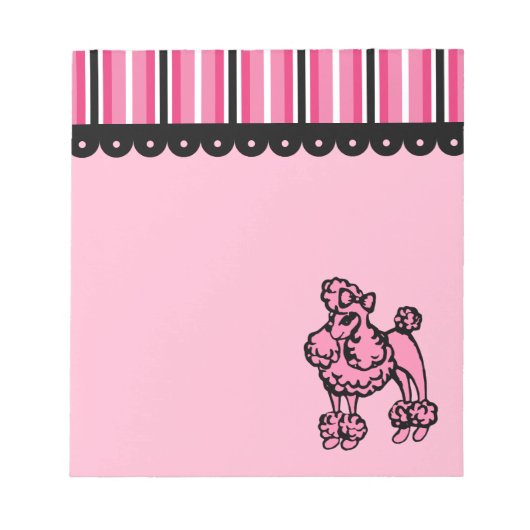 Roze Poodle Notitieblok (Voorkant)