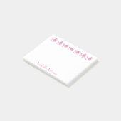 Roze poodle Parade Post-it® Notes (Schuin)
