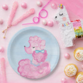 Roze Poodle Party, Parijs Frankrijk, Eiffeltoren Papieren Bordje (Feest)