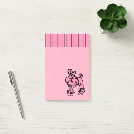 Roze Poodle Post It Notities Post-it® Notes (Kantoor)