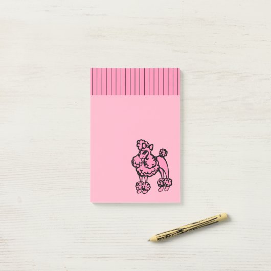 Roze Poodle Post It Notities Post-it® Notes (Op bureau)