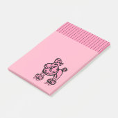 Roze Poodle Post It Notities Post-it® Notes (Schuin)
