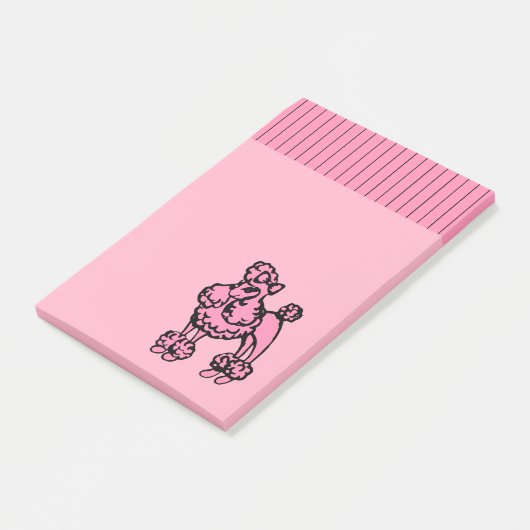 Roze Poodle Post It Notities Post-it® Notes (Schuin)