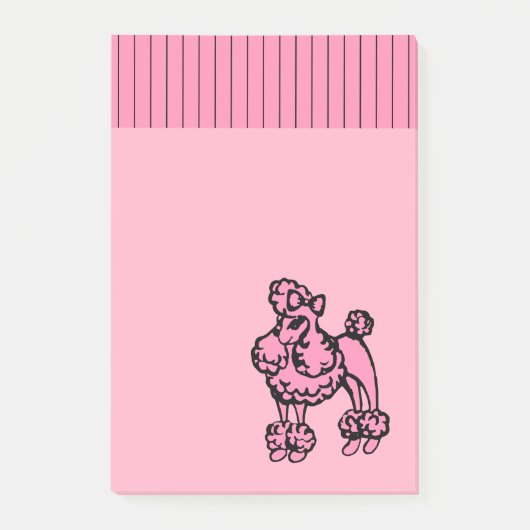 Roze Poodle Post It Notities Post-it® Notes (Voorkant)
