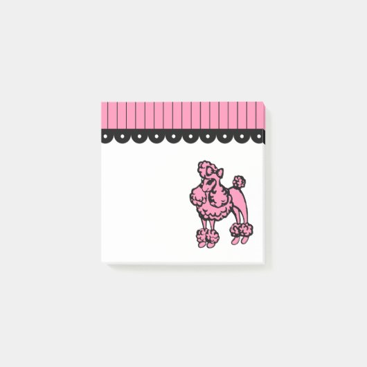 Roze Poodle Post It Notities Post-it® Notes (Voorkant)