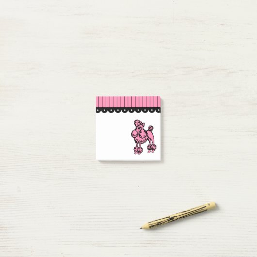Roze Poodle Post It Notities Post-it® Notes (Op bureau)