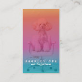 Roze Poodle Spa Visitekaartje (Voorkant)