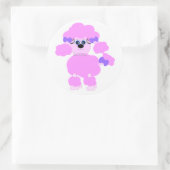 Roze Poodle Sticker (Tas)