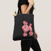 Roze Poodle Tote Tas (Dichtbij)