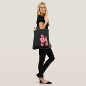 Roze Poodle Tote Tas (Op model)
