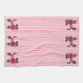 Roze Poodleparade uit de jaren 50 Theedoek (Horizontaal)