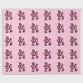 Roze Poodles Inpakpapier (Vlak)