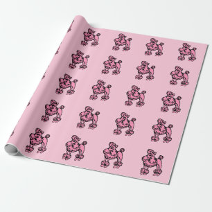 Roze Poodles Inpakpapier