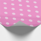 Roze poodot-wrapppapier cadeaupapier (Hoek)