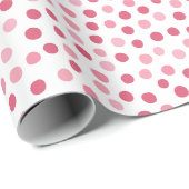 Roze poodots omslagpapier cadeaupapier (Rol Hoek)