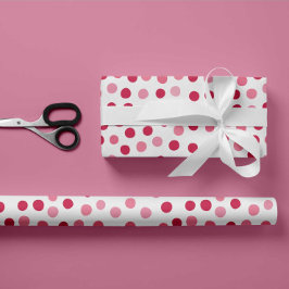 Roze poodots omslagpapier cadeaupapier