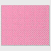 Roze poodots omslagpapier cadeaupapier (Vlak)