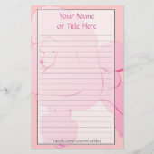 Roze pooiebakkerij briefpapier (Voorkant)