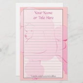 Roze pooiebakkerij briefpapier (Voorkant / Achterkant)