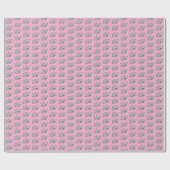 Roze Pool Feest Strand Verjaardag Haai Cadeaupapier (Vlak)