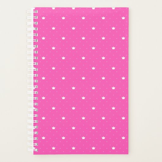 roze, pooldijen en kronen (5,5 x 8,5 inch) planner (Voorkant)