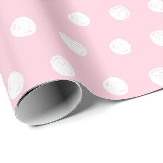 Roze pooldot papier (Rol Hoek)
