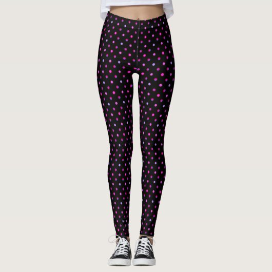 Roze pooldots 2 leggings (Voorkant)