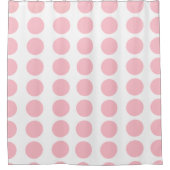 Roze pooldots design douchegordijn (Voorkant)