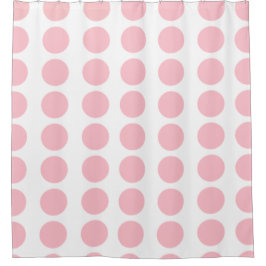 Roze pooldots design douchegordijn