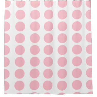 Roze pooldots design douchegordijn