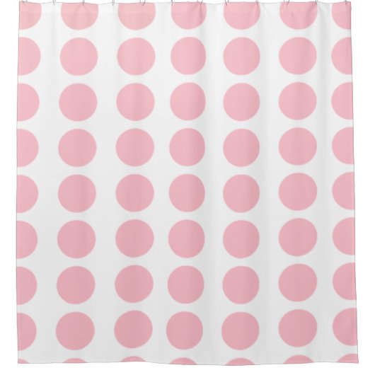 Roze pooldots design douchegordijn (Voorkant)