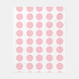 Roze pooldots design fleece deken
