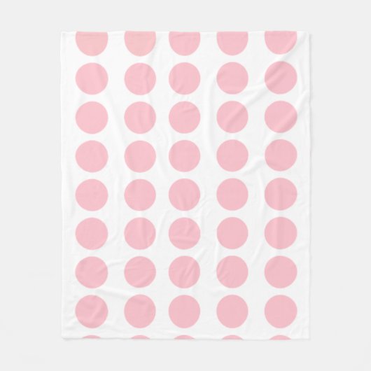 Roze pooldots design fleece deken (Voorkant)