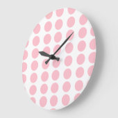 Roze pooldots design grote klok (Hoek)