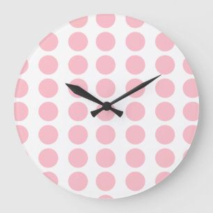 Roze pooldots design grote klok