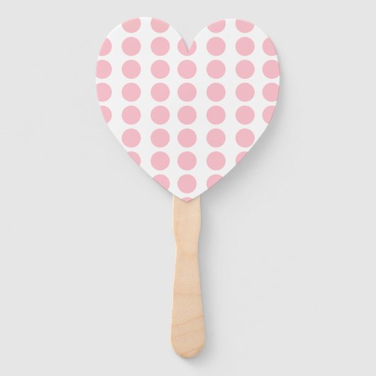 Roze pooldots design handwaaier (Achterkant)