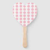 Roze pooldots design handwaaier (Voorkant)