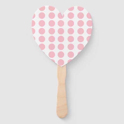 Roze pooldots design handwaaier (Voorkant)