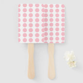 Roze pooldots design handwaaier (Voorkant en achterkant)