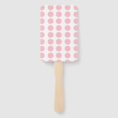 Roze pooldots design handwaaier (Achterkant)