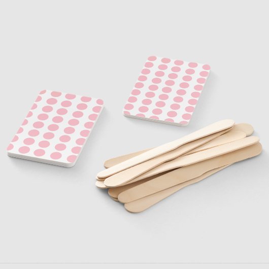 Roze pooldots design handwaaier (Niet-gemonteerd)