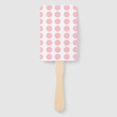 Roze pooldots design handwaaier (Voorkant)