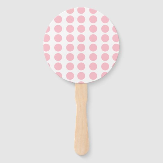 Roze pooldots design handwaaier (Achterkant)