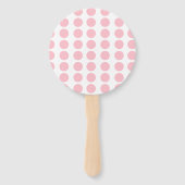 Roze pooldots design handwaaier (Voorkant)