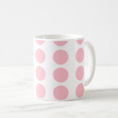 Roze pooldots design koffiemok (Voorkant rechts)