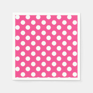 Roze pooldots design servet