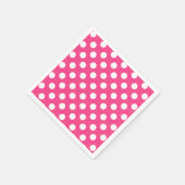 Roze pooldots design servet (Hoek)
