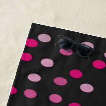 Roze pooldots op zwart